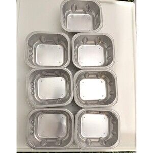 Aluminum Foil Food Containers Mini Rectangular Ramekins Baking Pans Set of 8